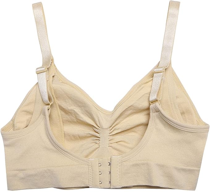 Womens Nursing Bra Seamless Sleeping Wirefree Breastfeeding Maternity Bralette with Removable Spill Prevention Pads