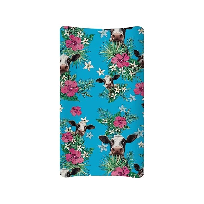 Milkcow Changing Pad Cover for Baby Comfort Diaper Change Table Pad Covers Soft Breathable Flower Changing Pad Sheets Cover