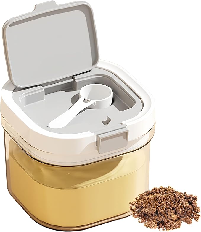 Formula Container to go-800ml Travel Dispenser BPA Free Airtight Container with Spoon & Layered Storage,Sealed Lid,Stackable,Easy-Clean,Ideal for Coffee,Flour,Sugar,Cereal,Milk Powder(27oz)