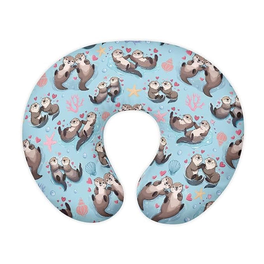 Cute Sloth and Starfish Nursing Pillow Cover for Baby Boy Girl Breastfeeding Nursing Pillow Slipcovers Super Soft Easy to Use and Dustptoof