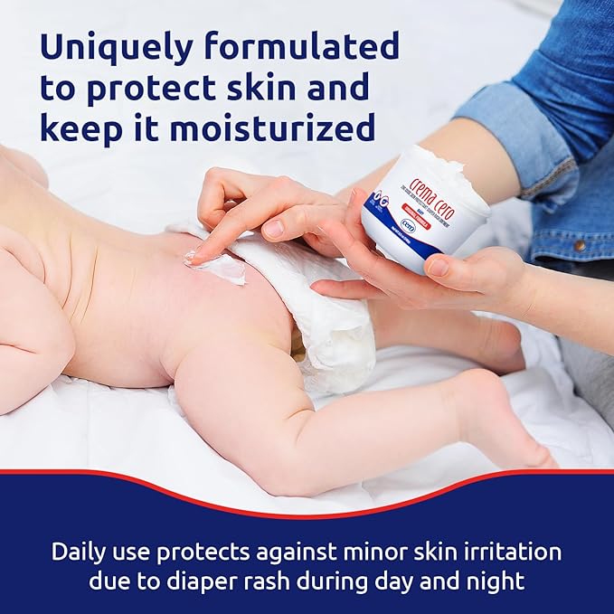 Diaper Rash Cream with Zinc Oxide for Babies – Crema Cero 8.5 oz | Fast Relief Ointment, Protective Barrier | Paraben-Free, Gentle for Newborns & Sensitive Skin