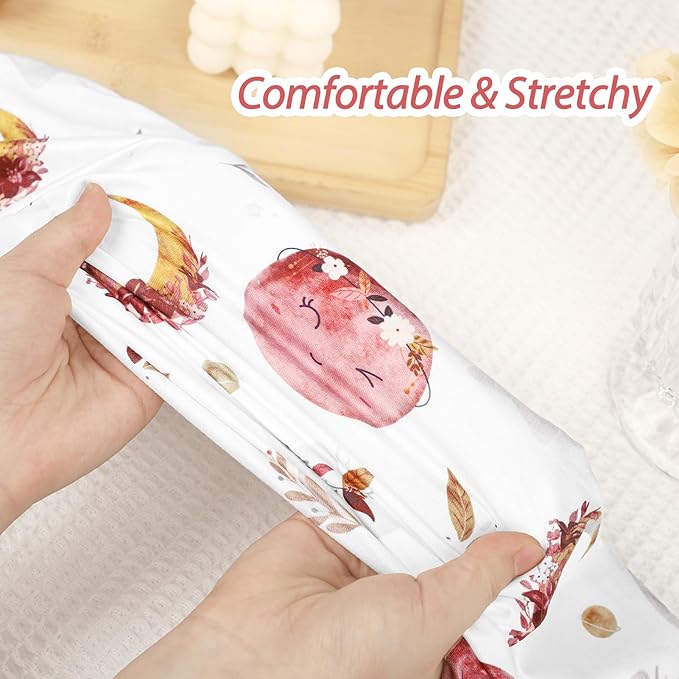 Baby Nursing Pillow Cover, Removeable Breastfeeding Pillow Slipcover, Nursing Pillow Case for Newborn Boys Girls, Soft Fabric Fits Snug On Infant, Washable & Breathable, Moon Star