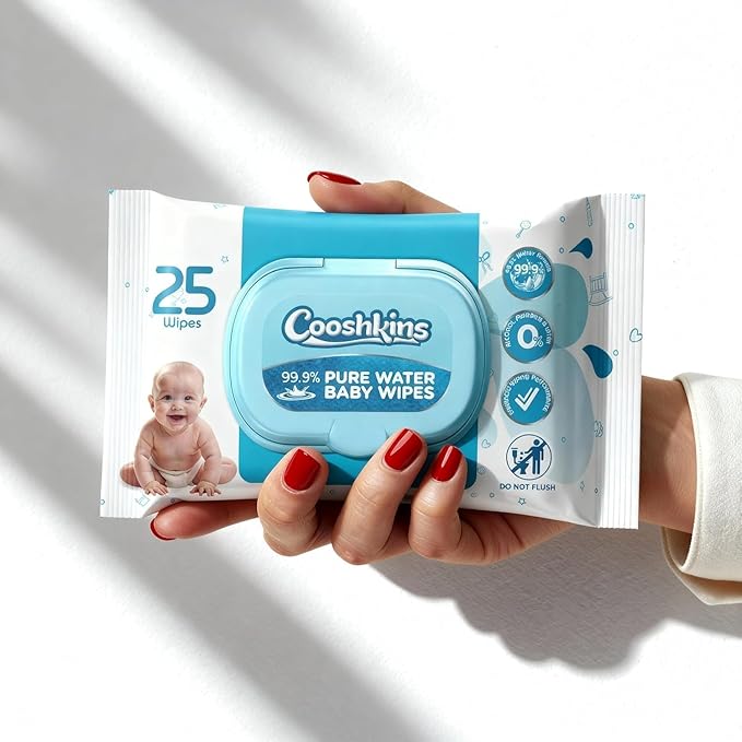[Bulk 576 Wipes] De-Chlorinated Pure Water Baby Wipes | 25 Count (Pack of 24) Gentle Unscented Wipes for Sensitive Skin | 99.9% Pure Water Based | Alcohol-Free, Paraben-Free | Soft & Thick