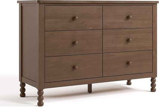 Storkcraft Rio 6 Drawer Dresser (Hazelnut) – GREENGUARD Gold Certified, Wood Dresser for Bedroom, Kids & Nursery Storage Chest, Safety Interlocking Drawers, Pre-Installed Tracks, Kids Chest