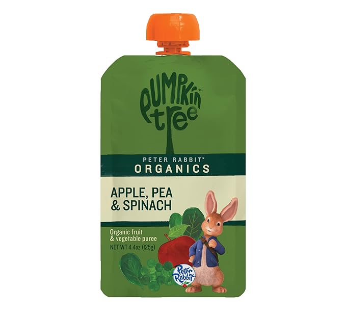 Peter Rabbit Organics Baby Pea Spinach Apple, 4.40 oz - Packaging may vary