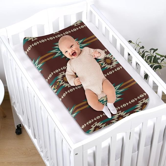 Aztec Diaper Covers for Boys Comfort Diaper Western Change Table Pad Covers Soft Breathable Changing Pad Sheets Cover