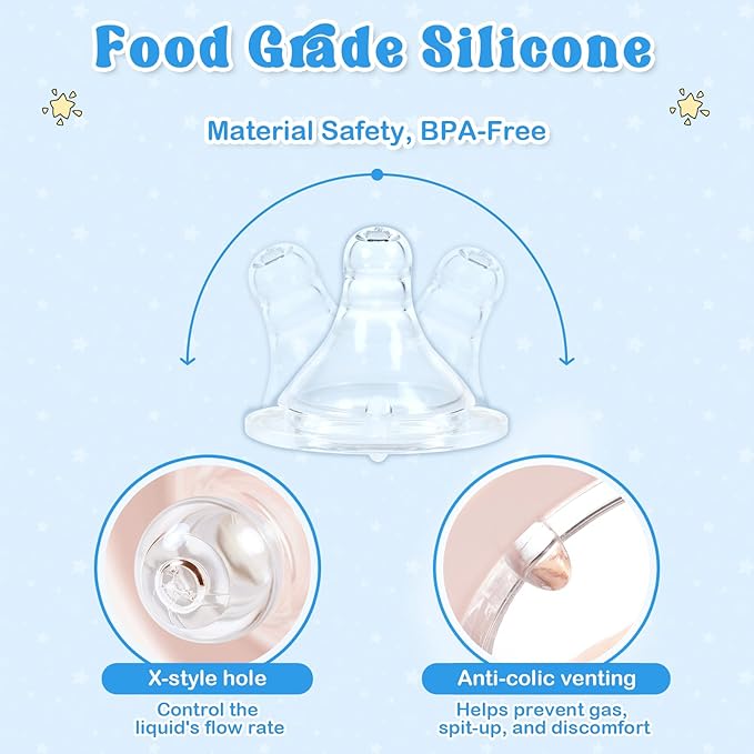 LittleForBig Adult Baby Bottle Ultra Printed Specialty Oversized Glass Feeding Baby Astros Pattern
