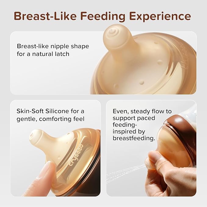 Thyseed Anti-Colic Series Nipple, Extra Slow Flow,0+ Months, 2-Pack