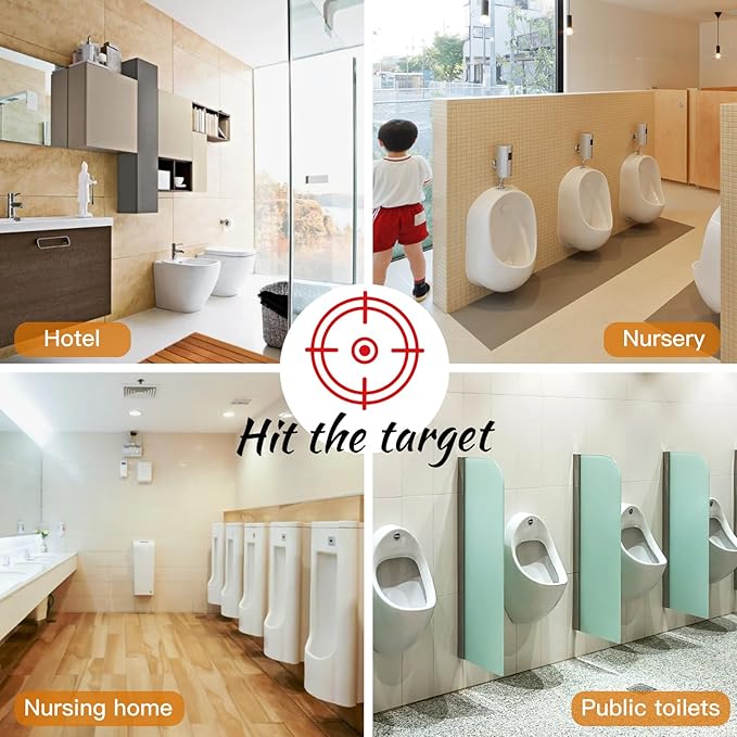 TESWEY 10PCS Toilet Target Aiming Stickers, Multicolor Target Design for Toilet Training, Bathroom & Restroom