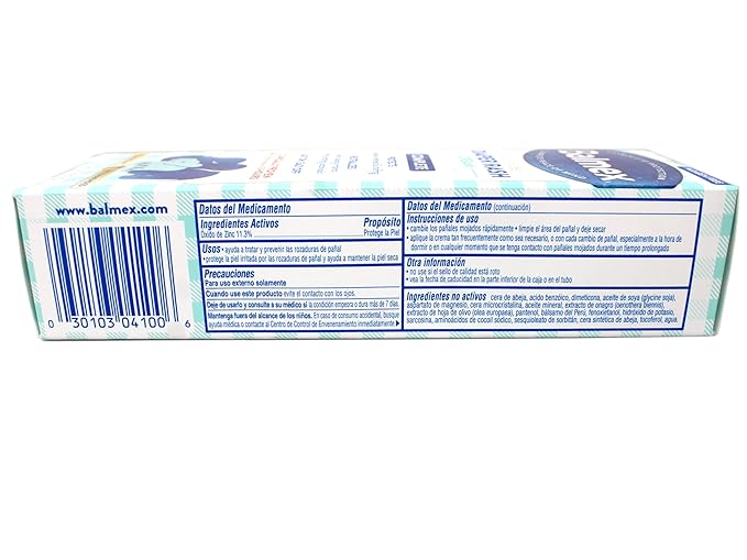 Balmex Diaper Rash Cream - 4 oz, Pack of 6