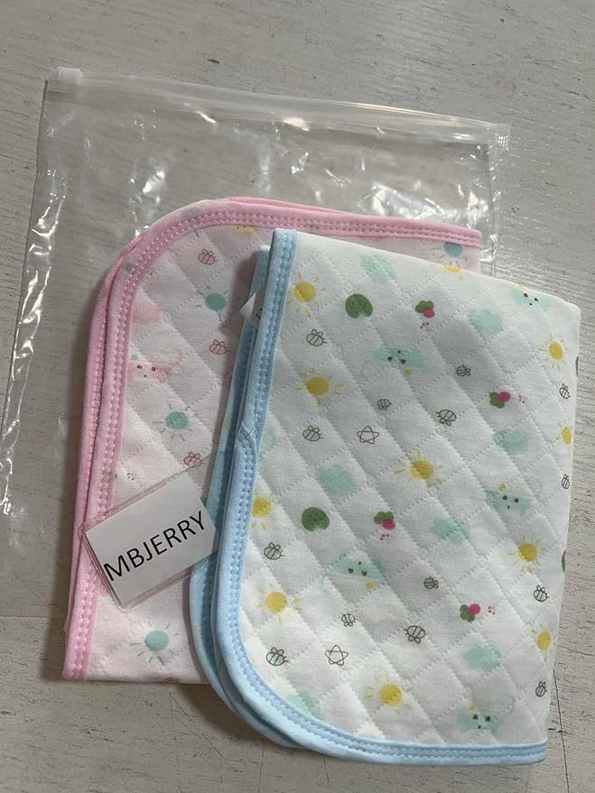 Waterproof Changing Pads Portable - Breathable Leak Proof Mattress Pad Protector Baby Changing Mat for Toddler, Kids Pack of 3 (M (27.5 x 19.7 Inch))