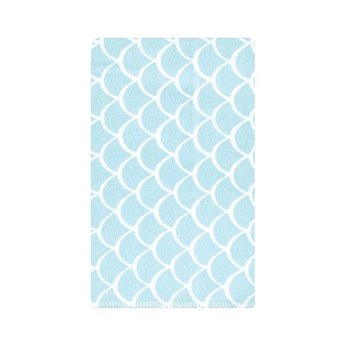 Hudson Baby Unisex Baby Cotton Flannel Burp Cloths, Mermaid, One Size