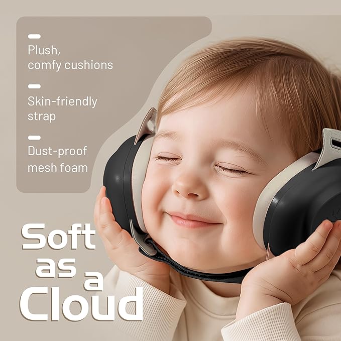 EZARC Baby Ear Muffs for Noise Protection – 25dB Noise Cancelling Headphones for Newborns, Infants & Toddlers (3–48 Months)