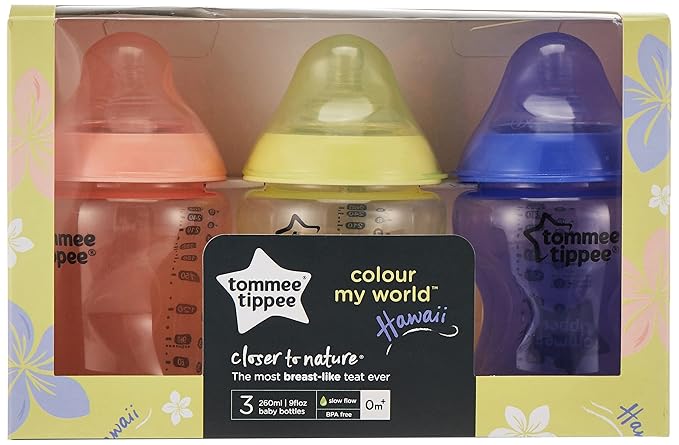 Tommee Tippee Colour My World 3 x 260ml Bottles
