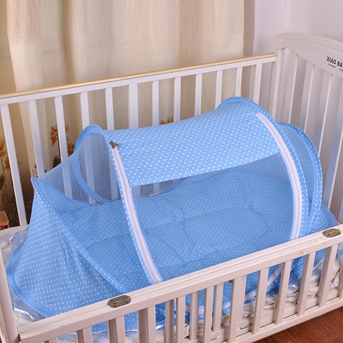 Tefola Baby Mosquito Net, Folding Crib Netting Baby Bedding Portable Comfortable Environment Foldable Storage for Children Summer Supplies