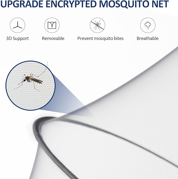 Bassinet Cover for Cats, Mosquito Net Cover, Two-Way Zipper Bassinet Cover for Cats, Keep Bugs Out for Baby, Breathable Baby Mosquito Net for Bassinet White
