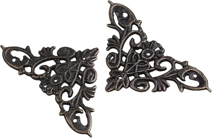 Furniture Decorative Cover Vintage Decor Box Corner Decorative Metal Corners Appliques for Furniture Pack of 20