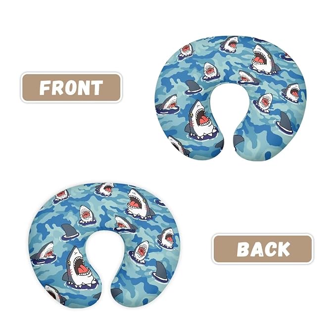 Camo Shark Nursing Pillow Cover Fits The Original Support Pillow for Breastfeeding and Bottle Feeding Breastfeeding Pillow Slipcover for Baby Boys & Girl Blue