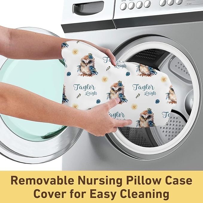 Dyoart Custom Baby Nursing Pillow Cover for Nursing, Birds Theme Removable Nursing Covers for Breastfeeding Pillows, Ultra Soft Comfortable Slipcover for Newborn Baby Boys and Girls