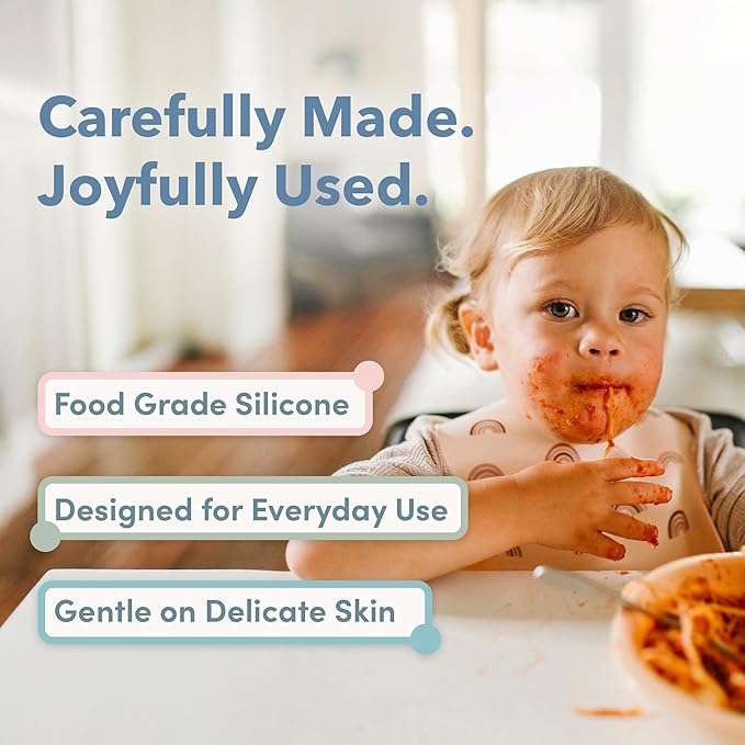 Loulou Lollipop Soft, Waterproof Silicone Feeding Bib for Babies and Toddlers