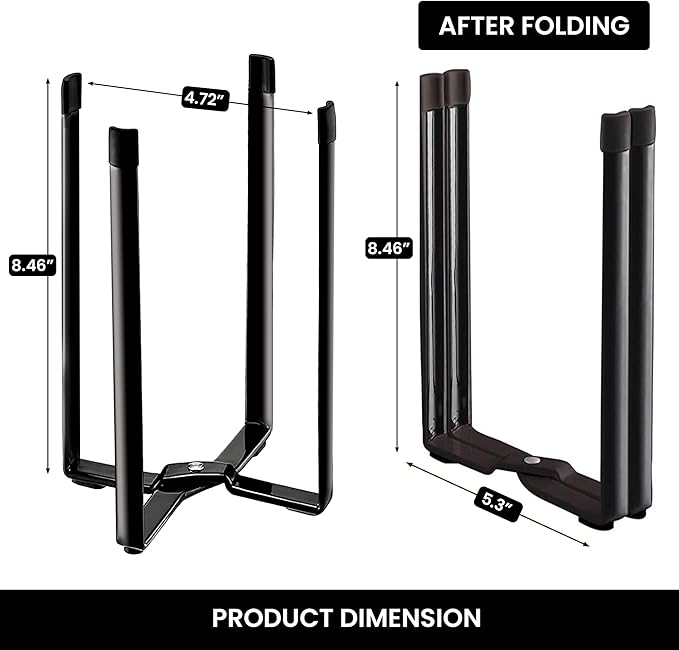 Performore Collapsible Bottle Drying Rack – Stainless Steel Kitchen Stand Holder for Bottles, Cups & Plastic Bags – Space-Saving Multi-Use 50-Pc Bag Organizer