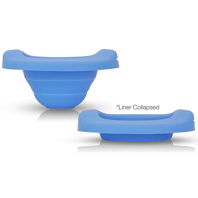 Kalencom Potette Plus Collapsible Reusable Liner For Home Use With The 2-in-1 Potette Plus Potty (sold separately) (Blue), 1 Count (Pack of 1)