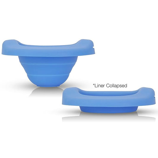 Kalencom Potette Plus Collapsible Reusable Liner For Home Use With The 2-in-1 Potette Plus Potty (sold separately) (Blue), 1 Count (Pack of 1)