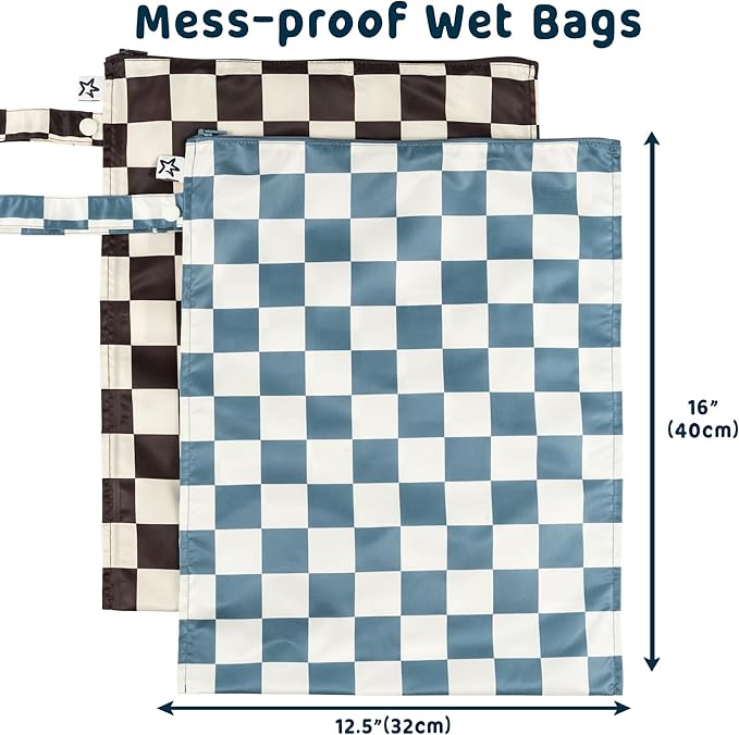 Tiny Twinkle Mess-proof Wet Bags and Snack Bags Bundle