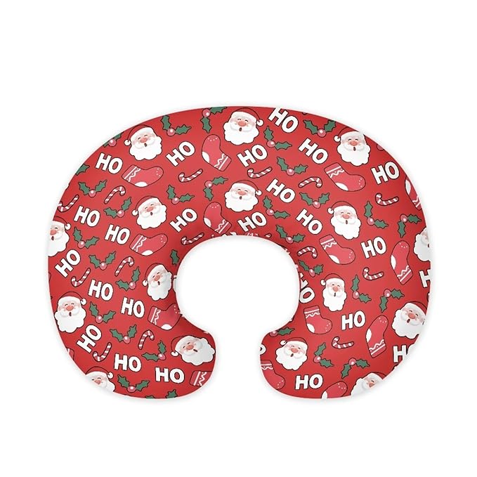 Cartoon Santa Claus Breastfeeding Pillow Slipcover for Baby Breastfeeding Slipcover Infant Newborn Nursery Bottle Pillowcase Durable and Easy to Clean Xmas Decor