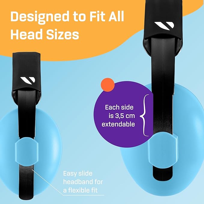 Vanderfields - Hearing Protection Ear Muffs - Over 33 dB (2K Hz) Broad Noise Cancelling Sound Reduction - Baby and Toddlers