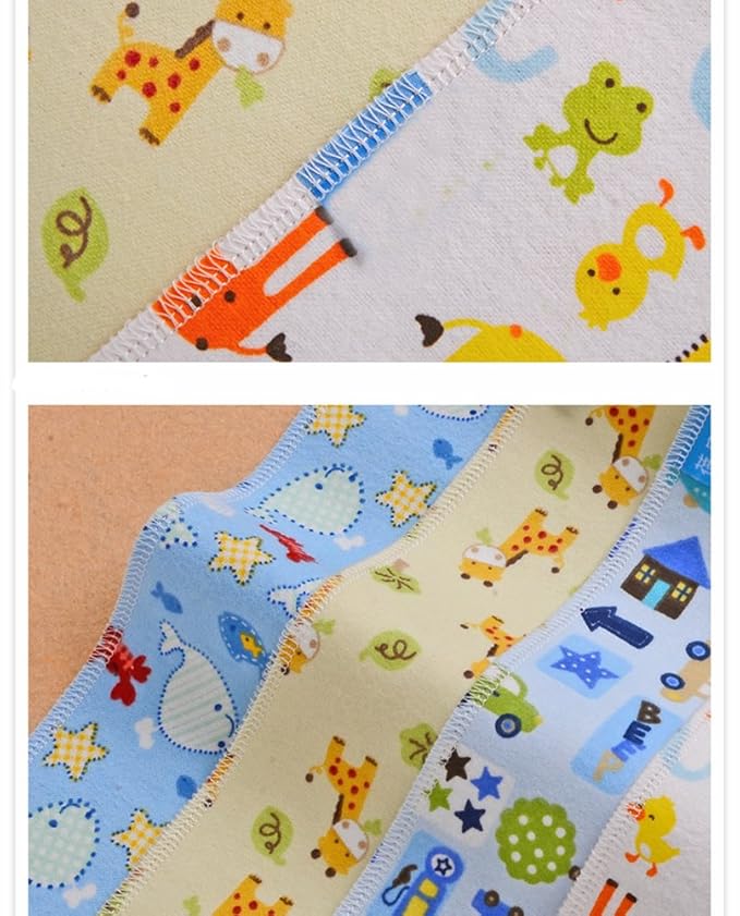 Monvecle Baby Infant Waterproof Cotton Changing Pads Washable Resuable Diapers Liners Mats Multi Pieces Pack (Blue-2pcs Medium 28" x 20")