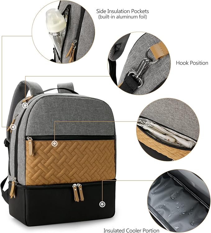 Breast Pump Bag Backpack - Cooler and Moistureproof Bag for Mother