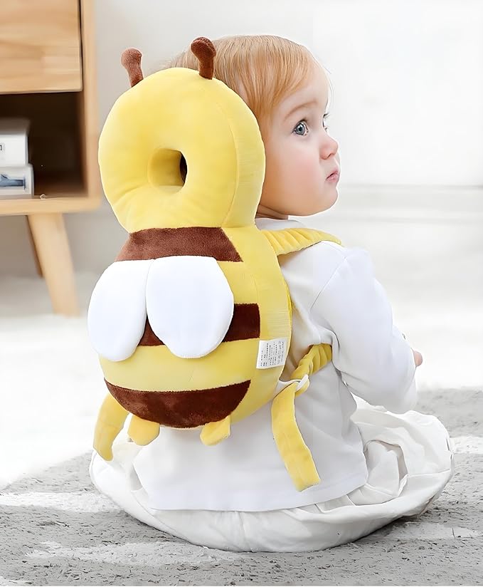 PandaEar Baby Head Protection Backpack, Toddler Walking Head Protector, Adjustable Head Protector Pad Safety Cushion (Yellow)