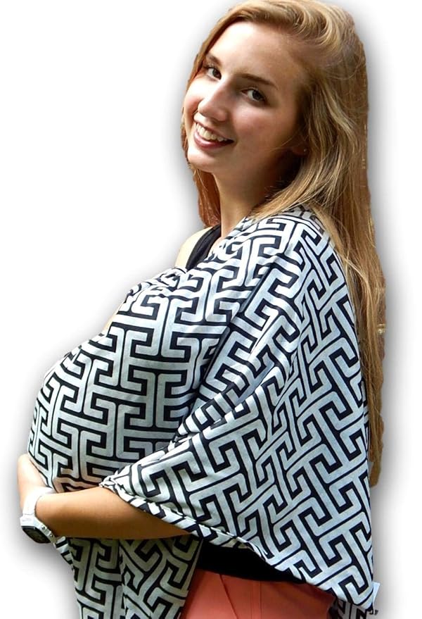 Infinity Nursing Scarf for Breastfeeding | Cover Hides Back for Discreet Privacy