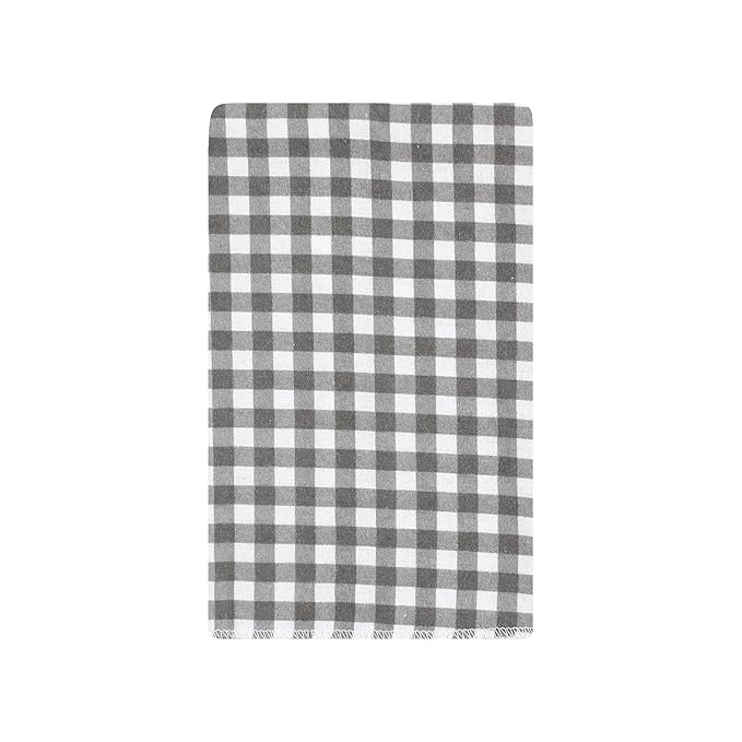 Hudson Baby Unisex Baby Cotton Flannel Burp Cloths 10-Pack, Farm Friends Grey, One Size