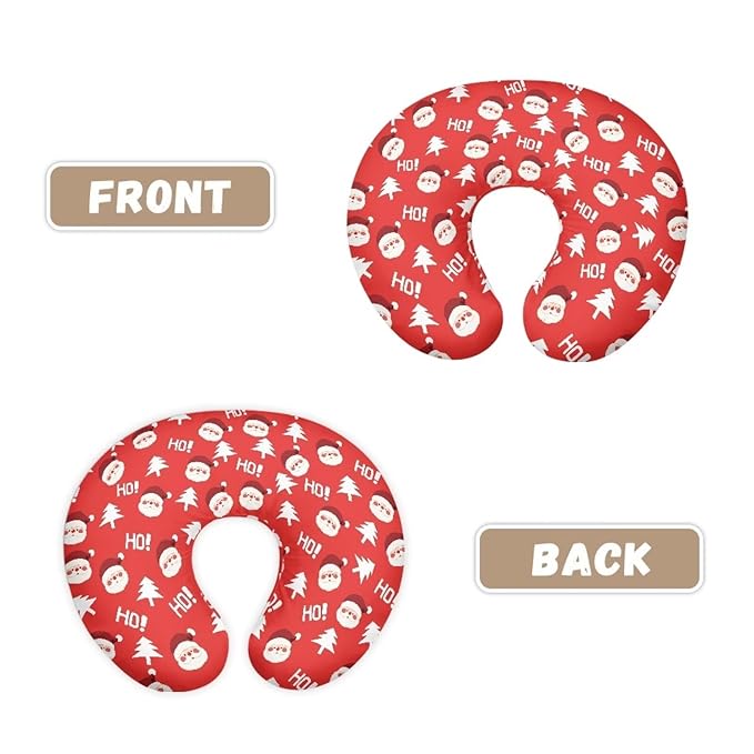 Santa Claus Baby Girls Boys Nursing Pillow Cover Baby Breastfeeding Slipcover Newborn Safety and Comfy Cover Baby Mom Essentials, 2 Packs