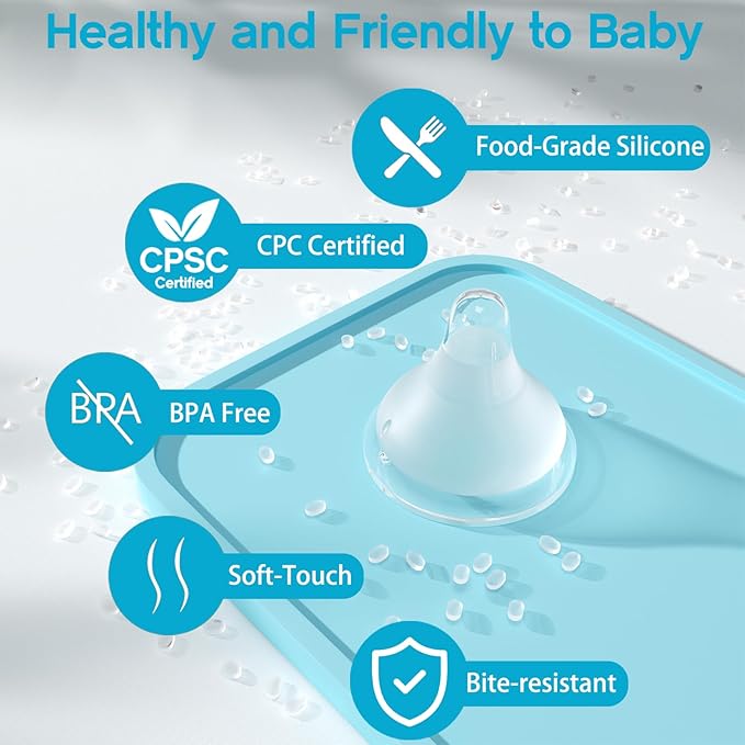 Silicone Bottle Nipples Compatible with Pigeon Bottles, Replacement Soft Nipple for Baby 6+ Months, Anti-Colic, BPA-Free, Fast Flow, Size L, 4-Pack