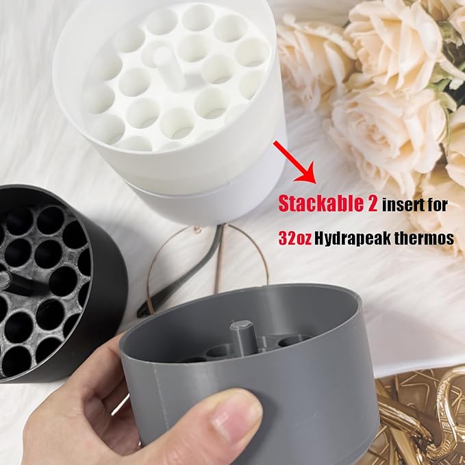 3ml Vial inserts for Hydrapeak Food Thermos, Holds 20 Vials in 18 and 32oz Hydrapeak Food Thermos,Grey