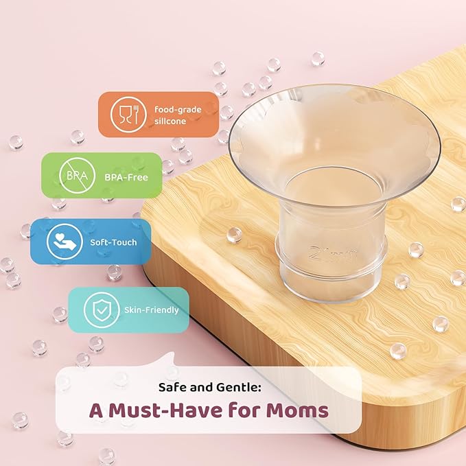 Flange Sizing Kit 3-in-1 with 15/17/19/21mm for 24mm Electric Breast Pump Flanges/Shields, 8PCS Soft Silicone Flange Inserts for More Comfortable Pumping, BPA-Free, Essential for Moms