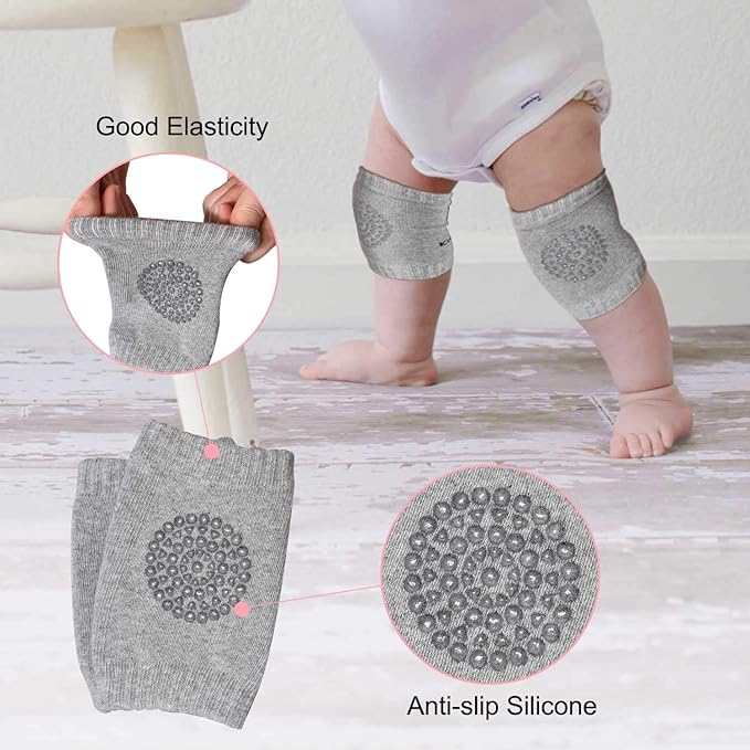 Head Protector & Knee Pads for Crawling, Toddlers Head Safety Pad Adjustable Backpack, Baby Back Protection for Walking & Crawling, Elephant
