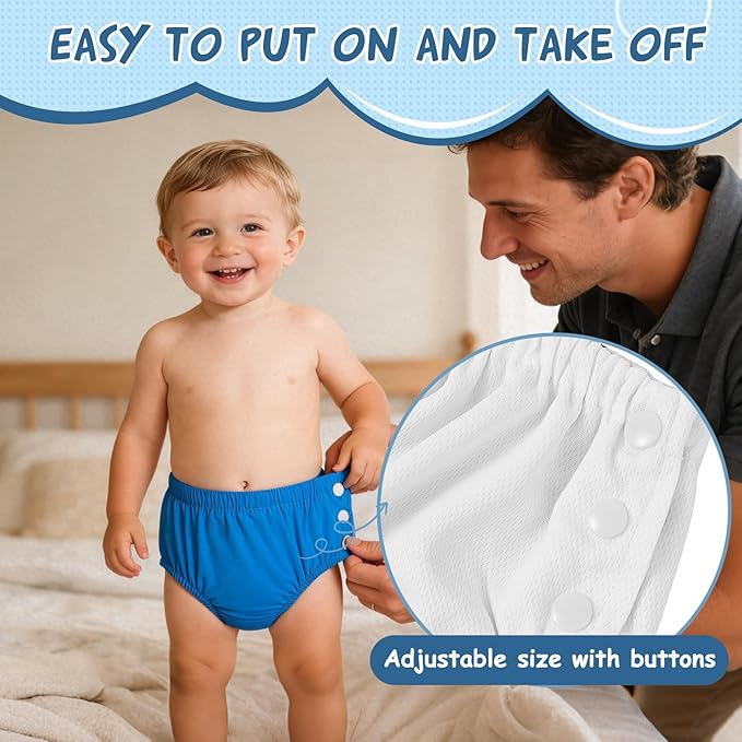 Durio Reusable Swim Diapers Washable Baby Swim Diaper Unisex Infant Toddler Swimming Diapers