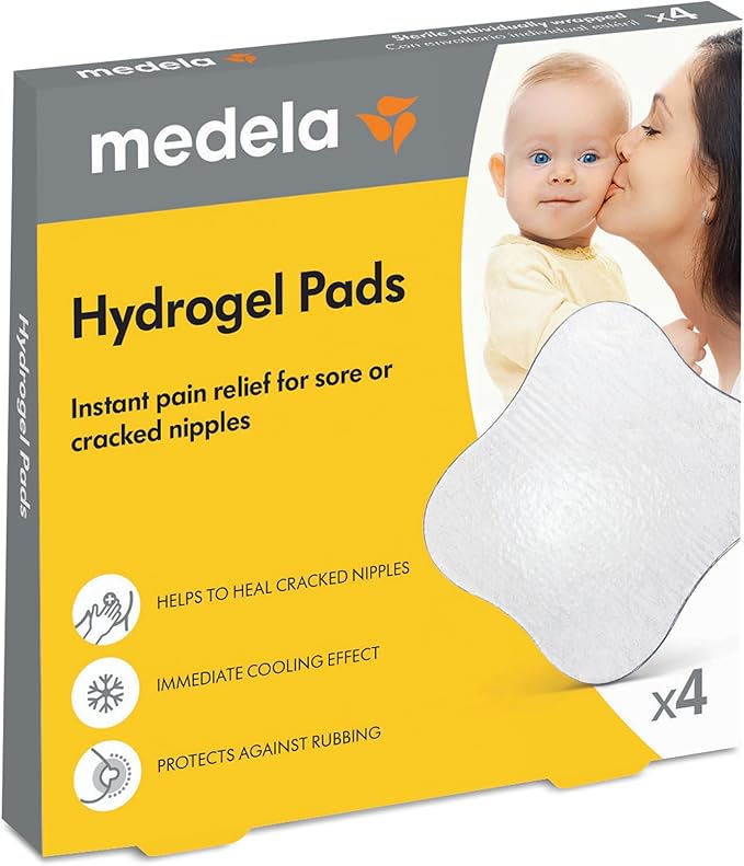 Medela Hydrogel Pads | Pain Relief for Sore or Cracked Nipples | Breastfeeding Essentials & Contact Nipple Shield for Breastfeeding, 20mm Small Nippleshield