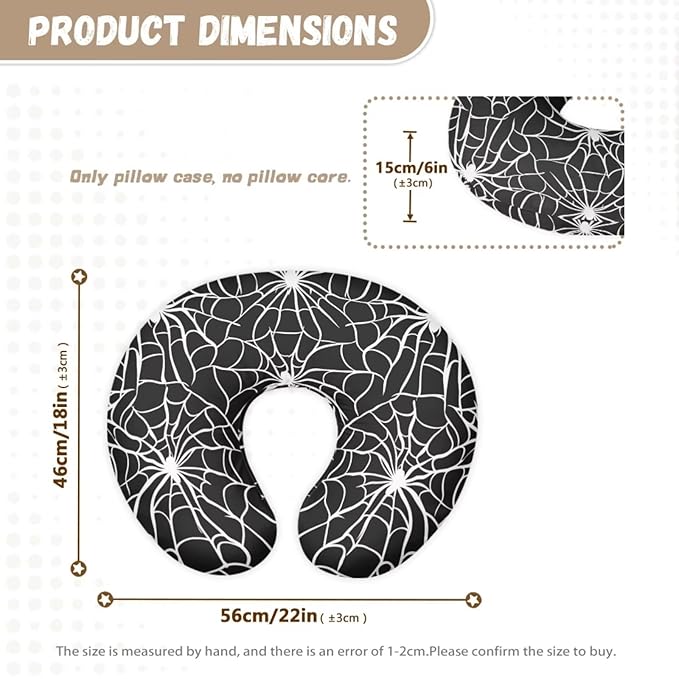 Cobweb Nursing Pillow Cover for Baby Boys Girls, Breastfeeding Pillow Slipcover Cushion Cover, Soft Fabric Fits Snug On Infant, Fits for Nursing Pillow Newborn