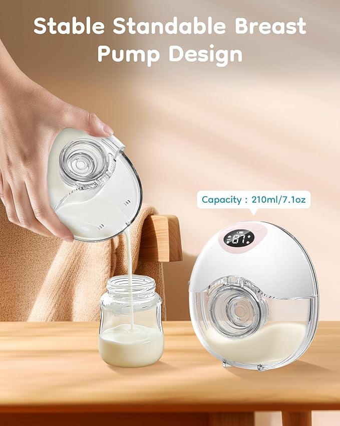 Dr.Isla Wearable Hands Free Breast Pump, Strong Suction, Low Noise, Portable Electric Breast Pump with 4 Modes & 36 Levels, Smart Display, 17/24/27mm Insert/Flange, 2 Pack,Blue