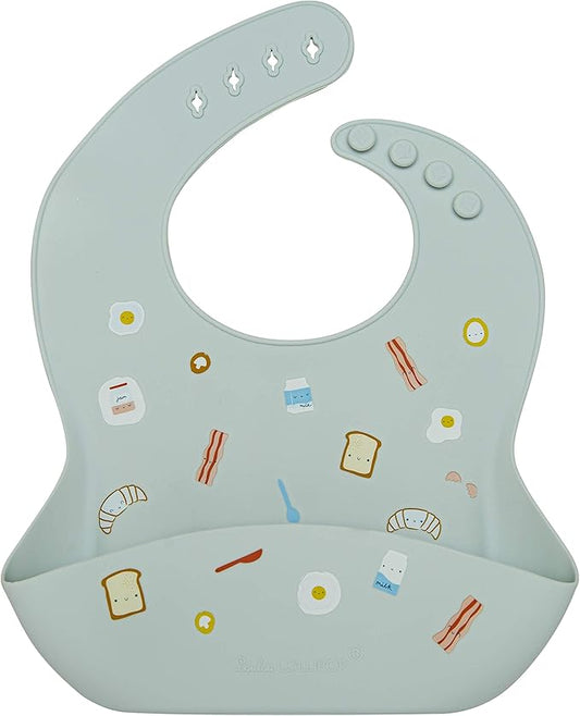 Loulou Lollipop Soft, Waterproof Silicone Feeding Bib for Babies and Toddlers