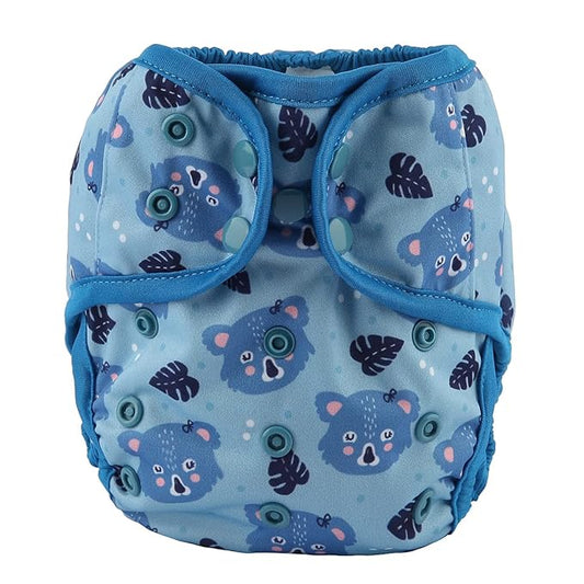 Baby Diaper Cover Nappy One Size 8lbs to 36lbs (Blue Bears)