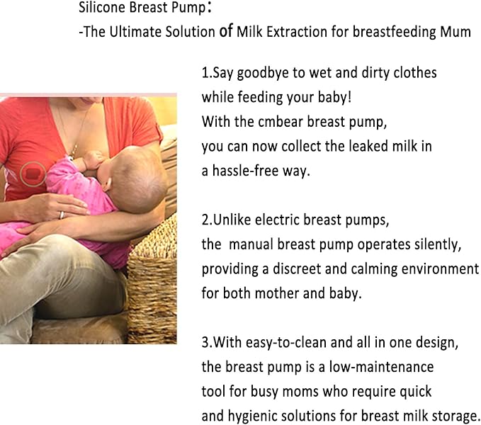 Silicone Manual Breast Pump - 4oz/100ml Capacity, Food Grade, Soft Bottle for Gentle Breast Milk Collection