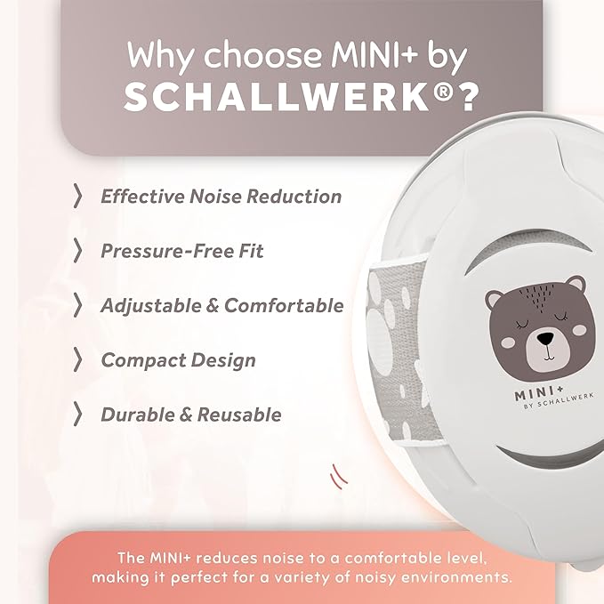 Schallwerk ® Mini+ Baby Ear Muffs – Infant Noise Cancelling Headphones, Toddler Ear Protection, Baby Headphones for Noise