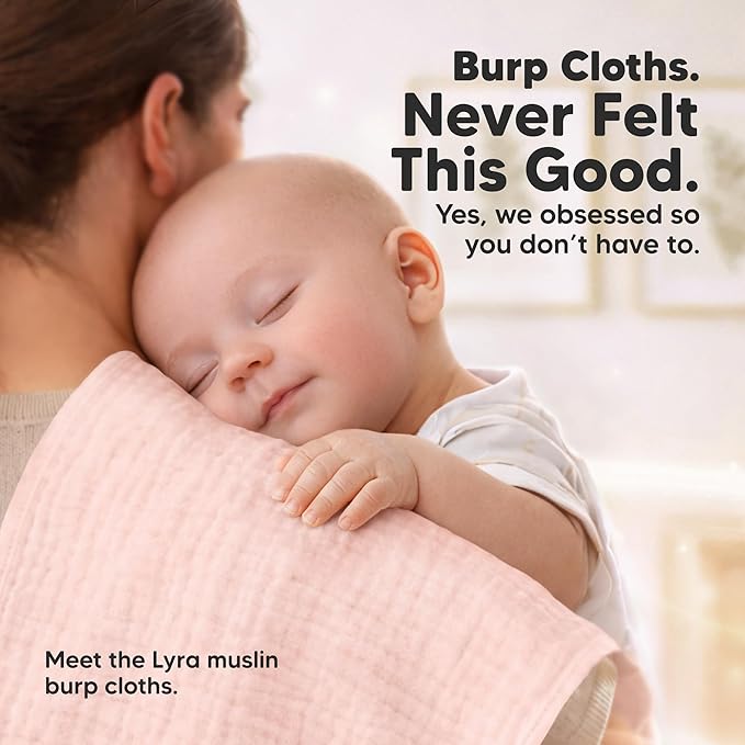 KeaBabies Organic Muslin Burp Cloths Baby Boy, Girl – 10-Pack 100% Cotton Muslin Burping Cloths for Babies, Newborn, 21x10 Large & Absorbent Spit Up Rags, Baby Washcloth, Infant Towels (Cameo)