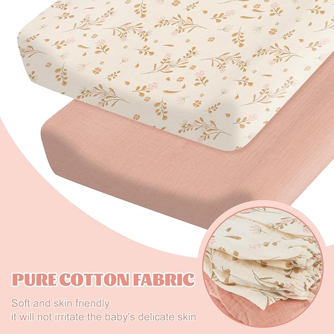 2 Pcs Changing Pad Cover, Soft Changing Pad Sheets, Changing Table Pad Cover, Cotton Fitted Diaper Changing Table Cover Set, Baby Diaper Change Table Pad Covers, 32x16x3.15in (Style 1)